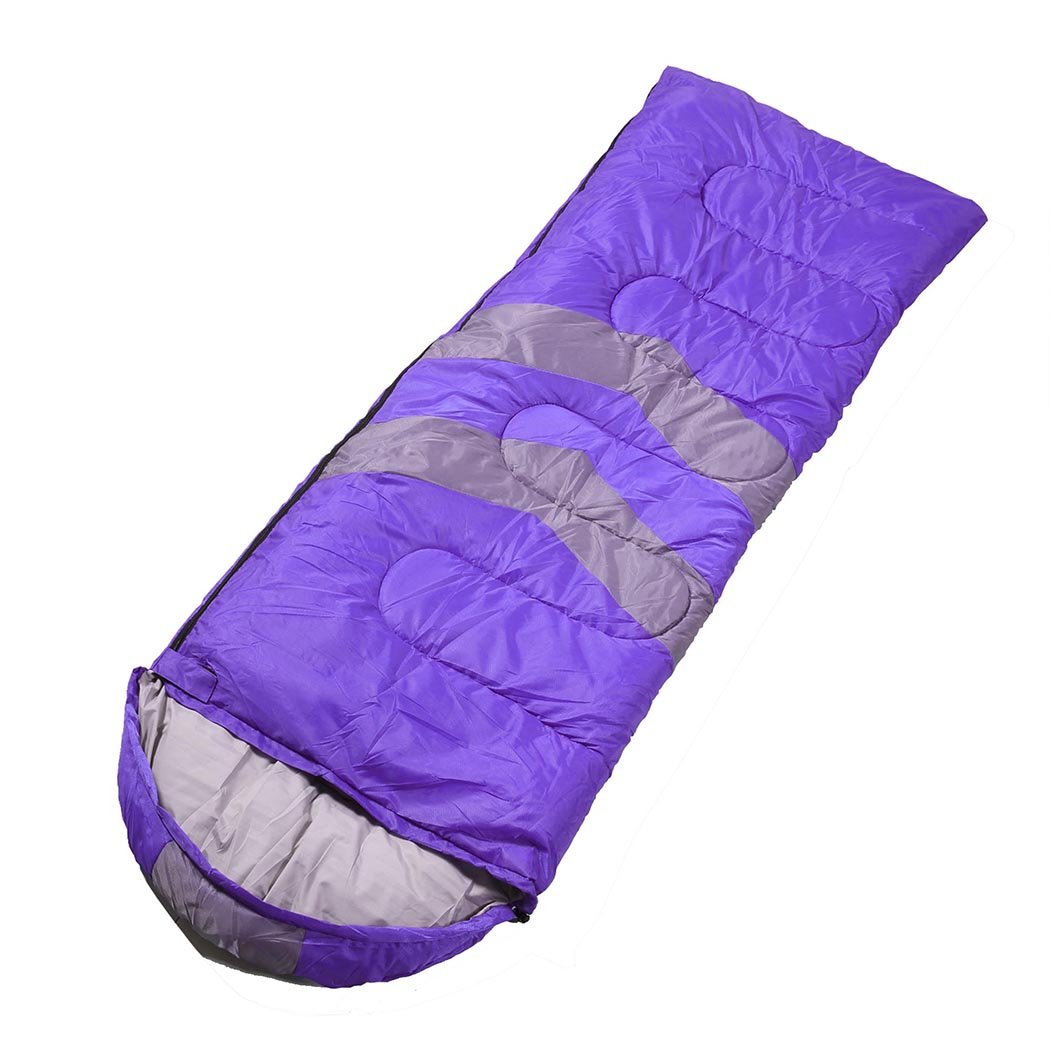 Mountview -20°C Outdoor Camping Thermal Sleeping Bag in purple, showcasing its water-repellent exterior and comfortable design.